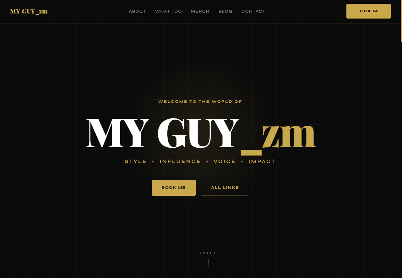MYGUYzm project preview